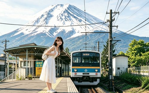 Tur sehari penuh dengan pemandangan indah Gunung Fuji [Tiket kereta api kecil gratis] Pengalaman kereta api kecil + Kereta Gantung/Perahu Danau Kawaguchi + Kota Tangga Surga + Toko Jam Nikawa + Toko serba ada populer + Memberi makan angsa di Danau Yamanak