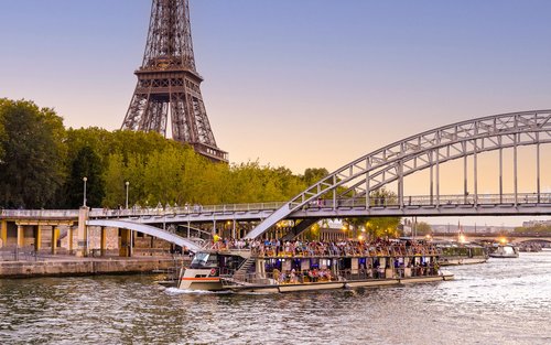 Seine River Sightseeing Cruise near the Eiffel Tower