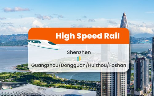【China Railway】Billetes de tren de alta velocidad desde Shenzhen a Guangzhou/Dongguan/Huizhou