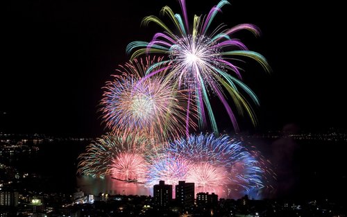 [Votre nom Pèlerinage et festival de feux d'artifice] Festival de feux d'artifice du lac Suwa