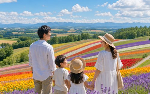 Aventura de dia complet en grup reduït a Hokkaido Shikisai no Oka i Farm Tomita