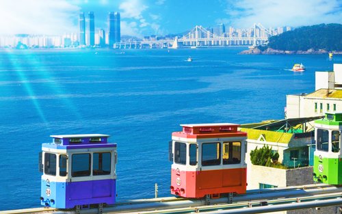 Busan Tagestour: Sky Capsule, Strandzug, Songdo Seilbahn, Gamcheon