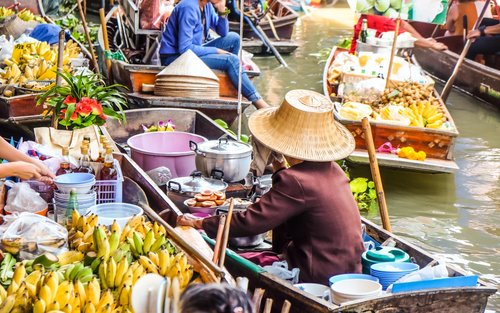 Damnoen Saduak & Maeklong Railway Market Guided Day Tour