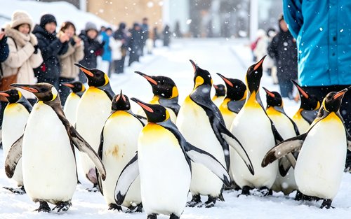 北海道定番観光スポット巡り日帰りツアー：冬の楽しい体験、人気の写真撮影スポット、美瑛富良野の花畑（冬はスノーモービル体験+旭山動物園のペンギン散歩も選択可能）複数のルート 札幌発（中国語・英語サービス）