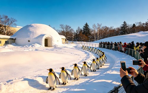 Classic Asahikawa and Biei One-Day Sightseeing Tour: Asahiyama Zoo & Shirahige Waterfall & Ningle Terrace & Biei Christmas Tree | Departing from Sapporo
