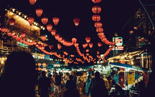 From Hoi An: Cooking Class, Coconut Basket Boat & Lantern Release