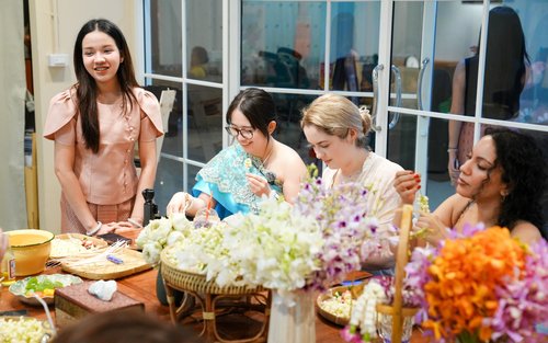 White Lotus | Thai Flower Garland Workshop with Flower Market Tour
