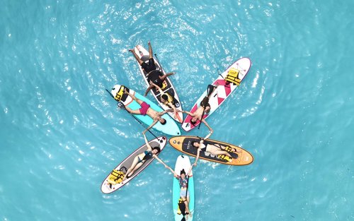 Expérience de SUP (Stand-Up Paddle) au Lait de la Tortue de l'Île de Guishan | Légende d'Wushi