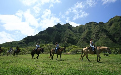 Kualoa Jurassic Valley Horseback Walking Tour in Hawaii