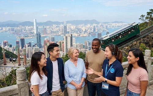 Deluxe Hong Kong Day Tour: Priority Peak Tram, City Walk & Dim Sum
