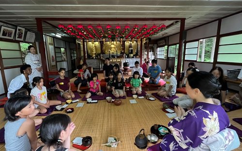  [Global Family to Family]お寺で着物体験・お茶体験・書道体験・ヨガ