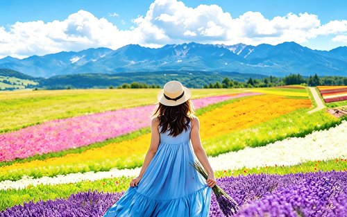 【Hokkaido Sommerblumenfest】Shikisai-no-Oka & Farm Tomita & Blauer Teich & Wasserfall & Patchwork-Tour Tagesausflug | Ab Sapporo