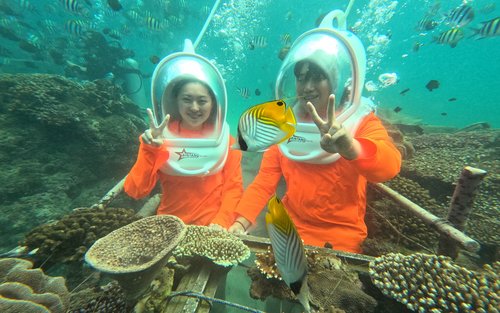 Marche sous-marine et sports nautiques à Bali avec visite touristique en option