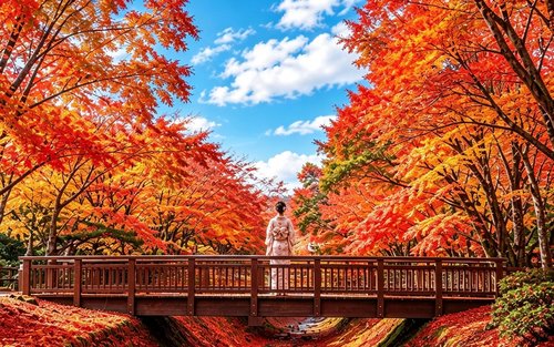 赠送白鸟号游船票｜富士山季节限定红枫双湖一日游｜河口湖红叶回廊&山中湖&忍野八海&木之花美术馆｜东京出发·中英文服务