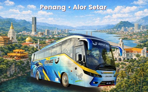 Ônibus de Singapura para Penang e Alor Setar pela Super Nice Express