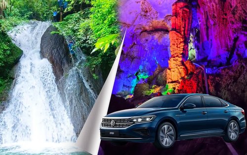 Paglilibot sa Guilin Gudong Waterfall at Li River Crown Cave sa pamamagitan ng chartered car
