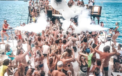 Kemer Bays Party Boat Experience from Antalya with Lunch