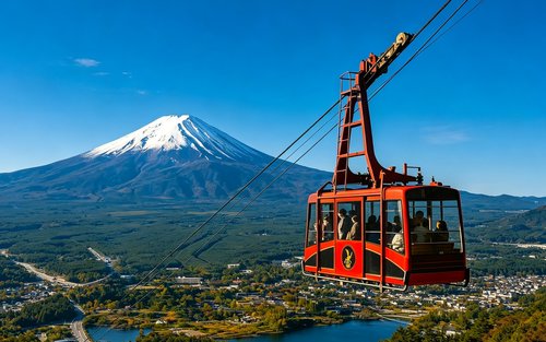 富士山河口湖全景&天上山公園贈纜車票&淺間公園&日川時計店&羅森便利店&大石公園一日遊 (東京出發)