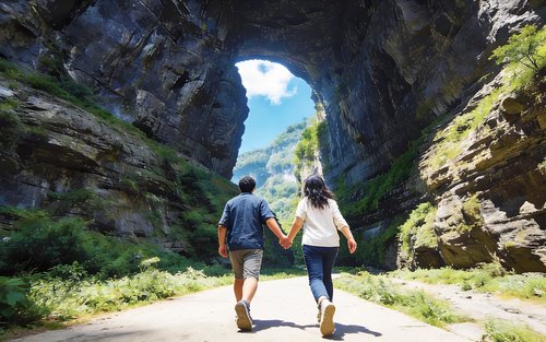 重慶武隆天生三橋+龍水峡地縫/仙女山国家森林公園純粋な一日ツアー（8名様までの少人数グループ+9時遅め出発+英語ドライバー選択可能+景勝地直通バス）