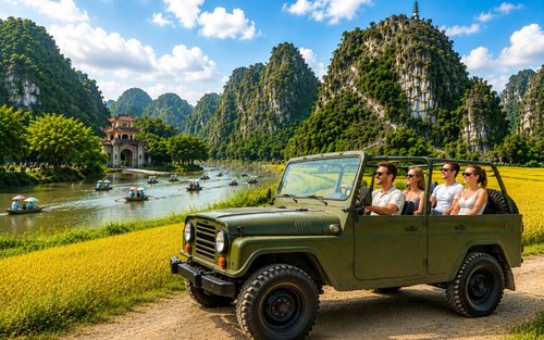 Ninh Binh: Bich Dong Pagoda, Tam Coc & Mua Cave Half-Day Jeep Tour