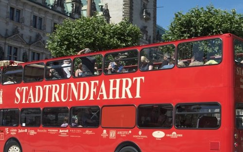 Hamburg hop-on hop-off bus by Hamburger Stadtrundfahrt