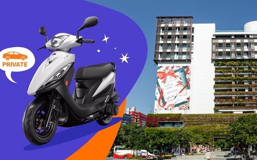 Scooterverhuur Taichung: Ophalen bij station Taichung
