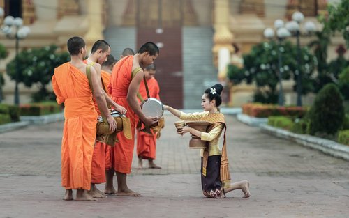 Morning Alms Giving Experience
