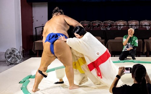 Osaka Premium Sumo Training & Match with Former Rikishi