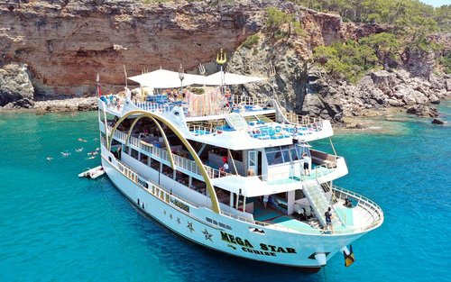 Antalya Mega Star Yacht Tour, BBQ Lunch, Foam Party & Transfer
