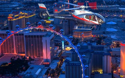 Pengalaman Las Vegas Views Helicopter Night Flight