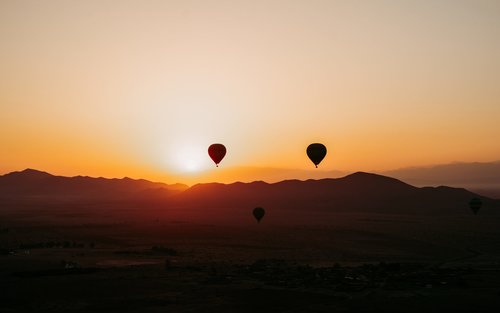 Pagsakay sa Hot Air Balloon sa Marrakech sa Pagsikat ng Araw