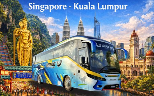 Ônibus de Singapura para Kuala Lumpur e Klang pela Super Nice Express