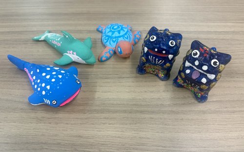 Schilderervaring: Shisa, walvishaaien, dolfijnen, zeeschildpadden