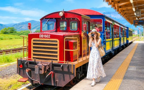 Mula Fukuoka, Kyushu | South Aso Railway & Aso Volcano & Kurokawa Onsen Day Tour (Opsyonal na pag-alis sa Kumamoto)