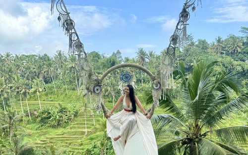 Ubud: Zipline, Bali Swing & Skybike i en privat risterrasse