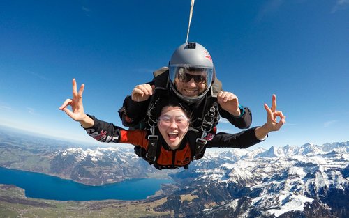 Airplane Skydiving over the Swiss Alps from Interlaken