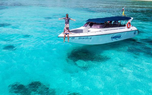 Tur Perahu Cepat Snorkeling Sehari Penuh di Pulau Karang & Racha Phuket