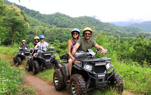 清迈湄旺区半日ATV、瀑布和竹筏漂流之旅