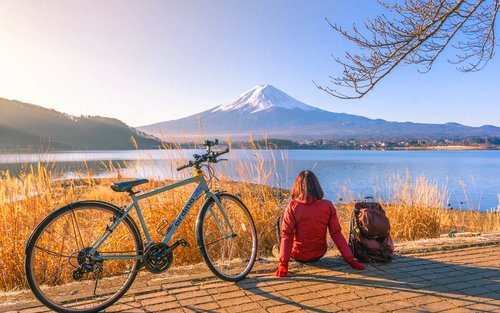 [Mt. Fuji Cycling Experience Tour] Lake Yamanaka Cycling Experience & Oshino Hakkai & Lake Kawaguchi & Mt. Fuji Sengen Park or Nikawa Tokeiten Instagram-worthy Cycling Day Trip (From Tokyo)