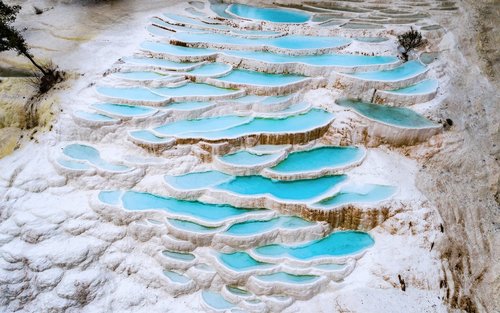 Exploration architecturale d'une journée complète à Pamukkale et à la nécropole de Hiérapolis