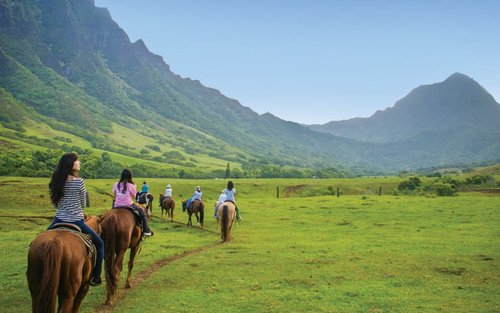 Kualoa Jurassic Valley Horseback Walking Tour in Hawaii