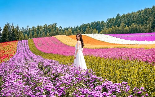 【夏天11点出发】四季彩之丘&富田农场&青池&瀑布&精灵露台点灯一日游