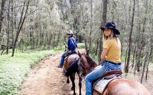 Passeggiata a cavallo nel bush dell'Hunter Valley