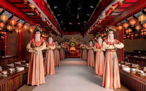 Xi'an Court Tang Banket Enkele culinaire ervaring (reis terug naar de Tang-dynastie en dineer met de keizer + Xi'an-reis must-visit restaurant + oude poëzie historische cultuur + heerlijke gerechten en wijn vergezeld van zang en dans)