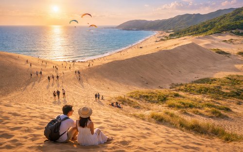 Tottori Sand Dunes & Sand Museum & All-You-Can-Eat Pear Picking (Departing from Osaka)
