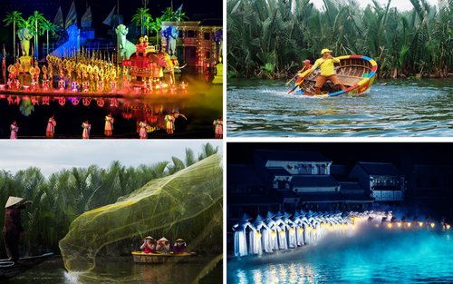 Forêt de cocotiers avec dîner et billet pour le spectacle Hoi An Memories