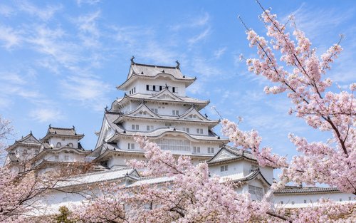 Excursion d'une journée au château d'Himeji, site classé au patrimoine mondial, à la source thermale d'Arima, l'une des trois plus anciennes du Japon, et à l'observatoire du mont Rokko (départ d'Osaka)