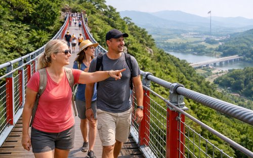 Explorare privată a celui de-al 3-lea tunel DMZ din Seul și a podului suspendat Gamaksan