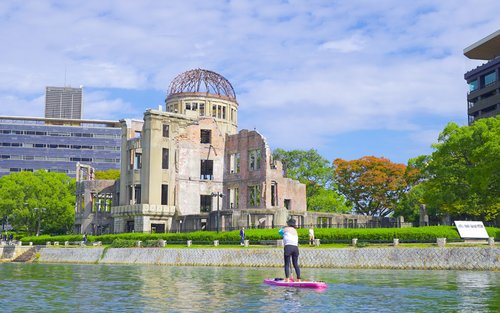 Hiroshima Atombombe Dome Halvdags Privat SUP Tur