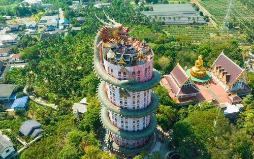ทัวร์แหล่งท่องเที่ยวสำคัญในเมืองหนึ่งวันในDon Wai Market & วัดสามพราน